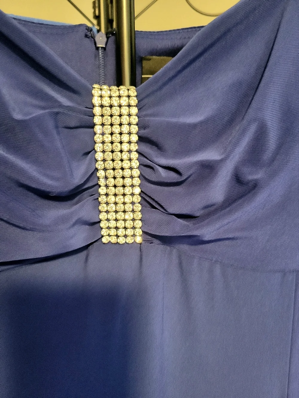 Elegant Royal Blue Cold-Shoulder Evening Gown